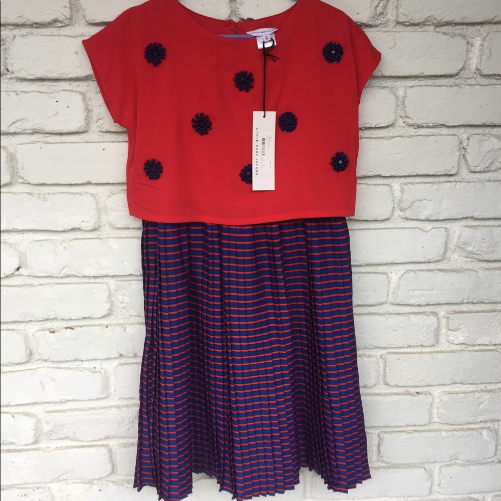 Little Marc Jacobs silk pleated dress